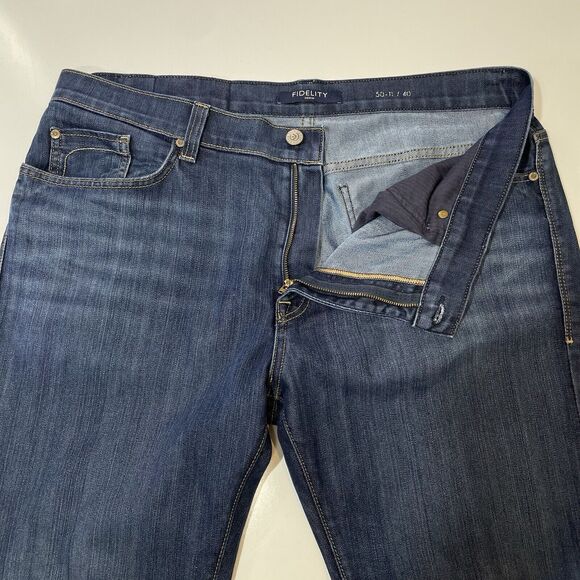 Fidelity Denim Men’s 50-11 Calvary Relaxed Blue Jeans Sz 40x30 Stretch Designer - Picture 8 of 10